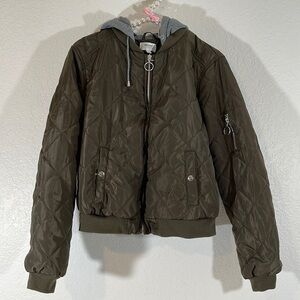NEW LOOK SUPREME Bomber Hooded Jacket with Horse  Design On Back Size XL New